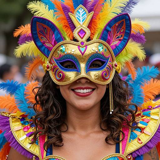 Psychedelic Brazilian Carnival Mask