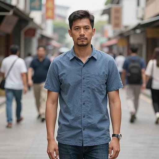 Confident Urban Man in City Street