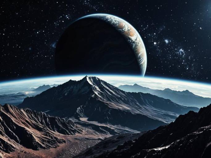 Stunning Deep Space Planet View Wallpaper