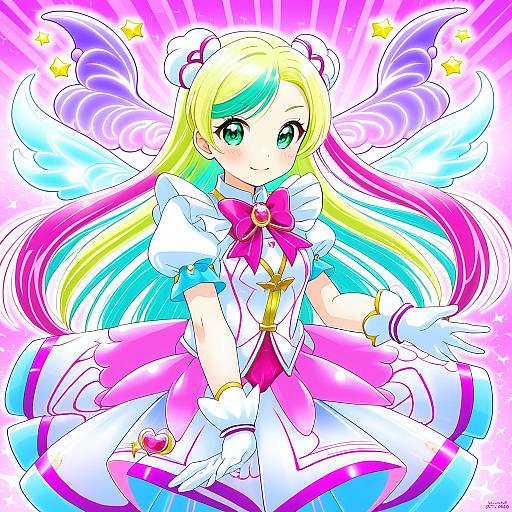 Illustration of Haruno haruka, precure in the style of An yasuri