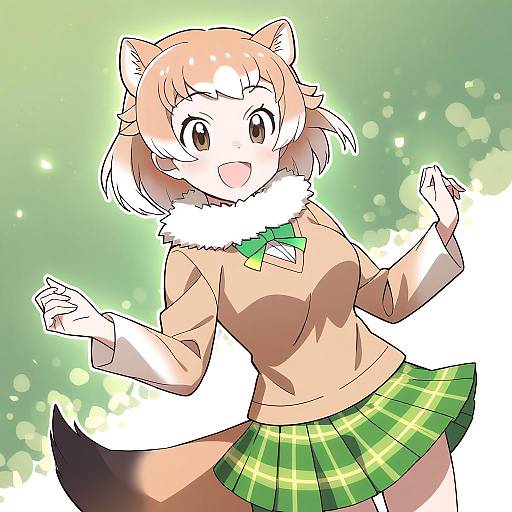Illustration of Black-tailed prairie dog (kemono friends), kemono friends in the style of Momoji (lobolobo2010)