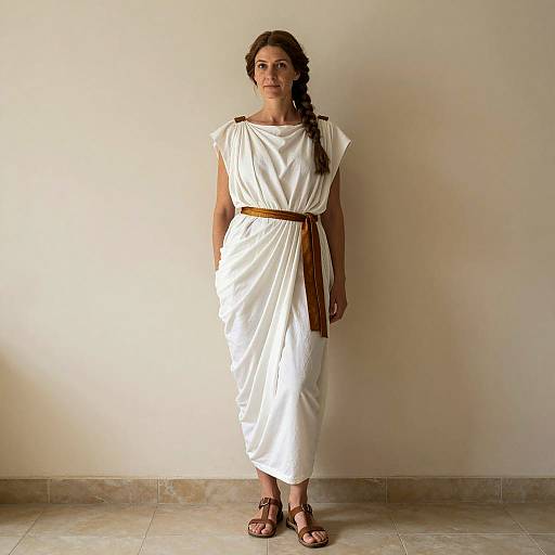 Woman in Ancient Greek Hestia Costume