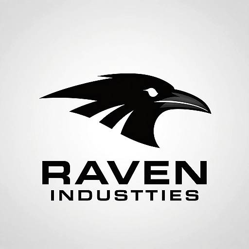 Minimalist Raven Industries Logo Design