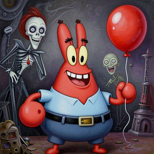Grunge Horror Mr Krabs Art