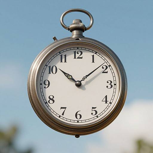 Surreal Backward-Ticking Sky Pocketwatch