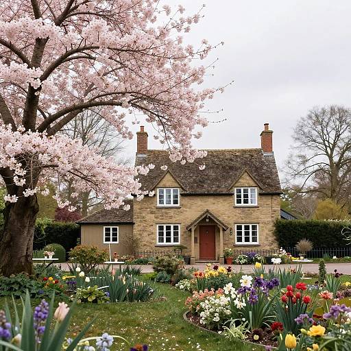 Cozy Springtime Cherry Blossom Cottage