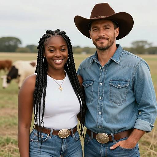 Happy Black Family Farm Style
