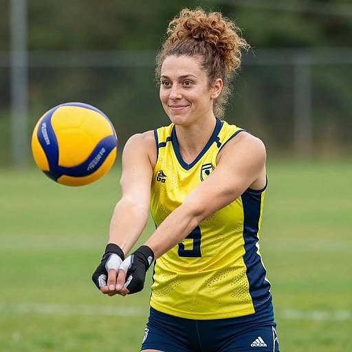 Vibrant Female Volleyball Action Shot