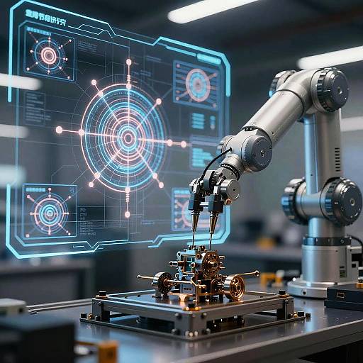 AI Robotic Arm Assembling Mechanical Parts