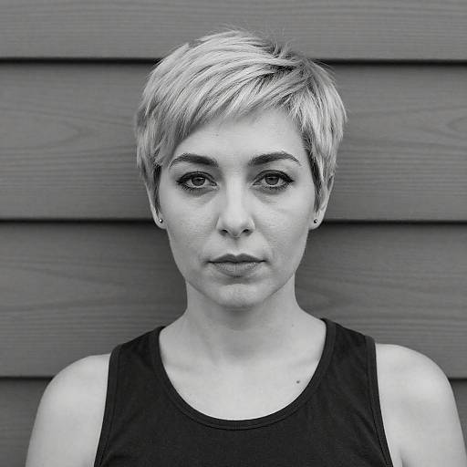 Elegant Black and White Portrait of Woman