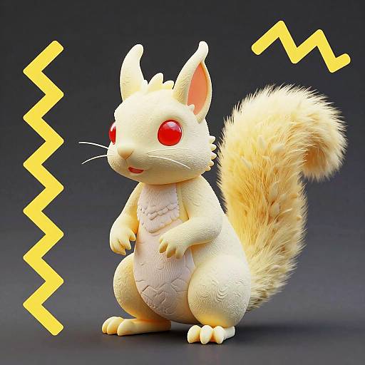 Mischievous Red-Eyed Dragon Squirrel Toy