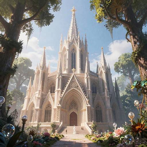 Opalescent Elven Cathedral in Garden Canopy