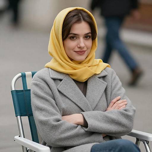 Outdoor Portrait of a Woman in Yellow