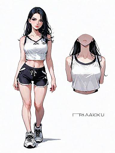 Sporty Casual Woman in Athletic Wear