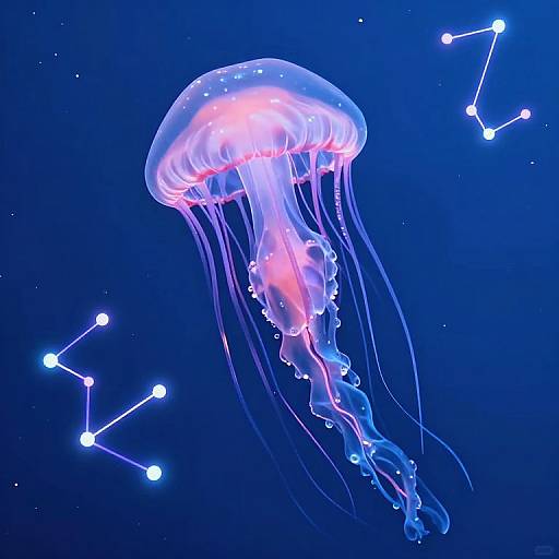 Colossal Jellyfish in Mercury Sky