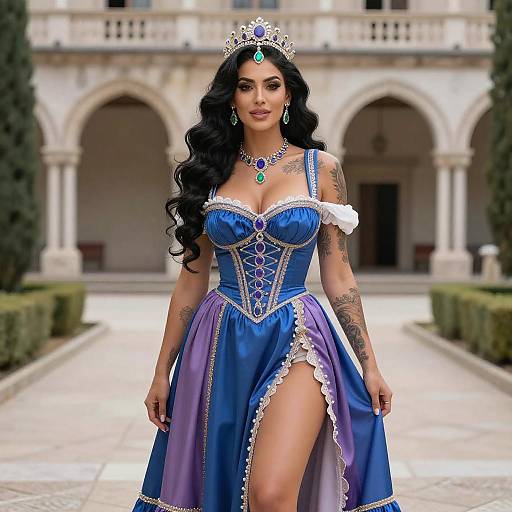 Enchanting Italian Princess in Realistic Detail