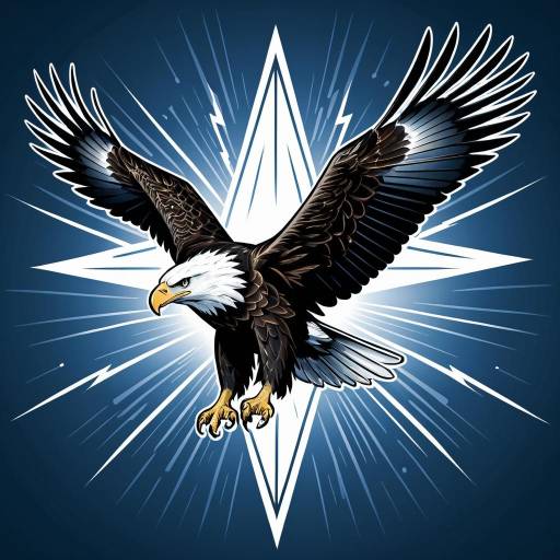 Majestic Art Deco Bald Eagle Logo
