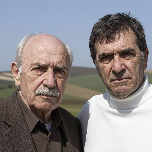 Close-Up Portraits of Two Older Men