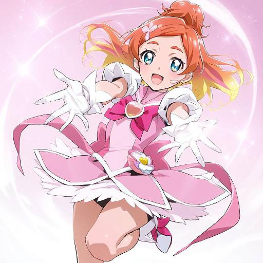 Illustration of Haruno haruka, precure in the style of Happoubi jin