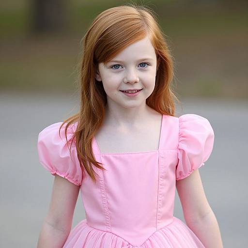 Close-Up of Girl in Pink Dress