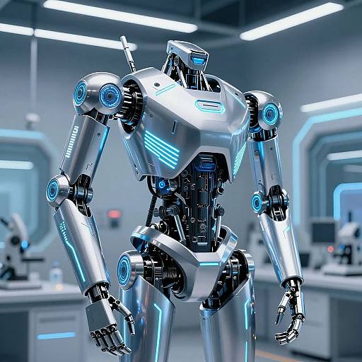 Futuristic Chrome Robotic System