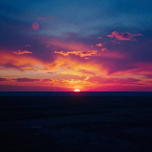 Surreal Sunset Sci-Fi Landscape