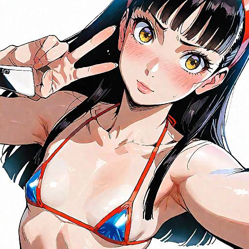Yukiko Amagi Micro Bikini Selfie