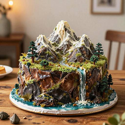 Realistic Mountain Layered Cake