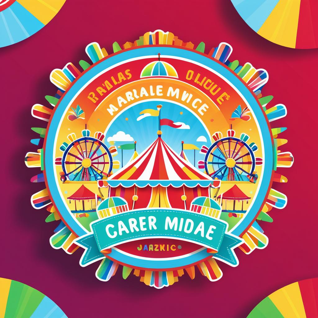 Vibrant Carnival Badge Logo Design