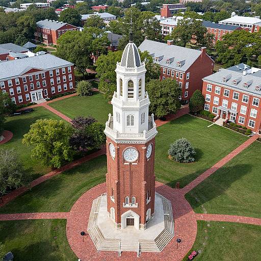 Furman Bell Tower Campus Aerial View