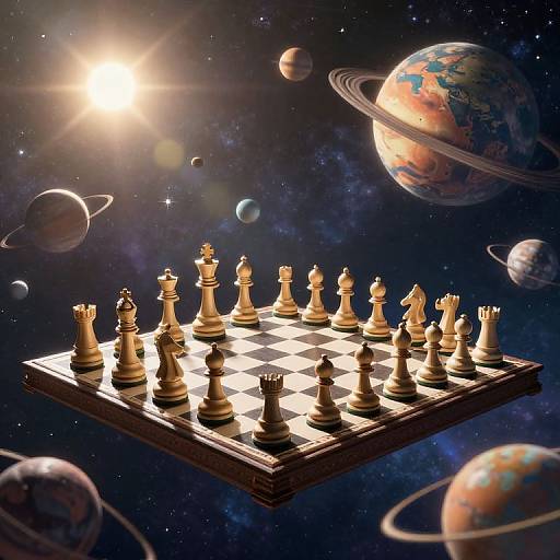 Surreal Chess in Cosmic Realm