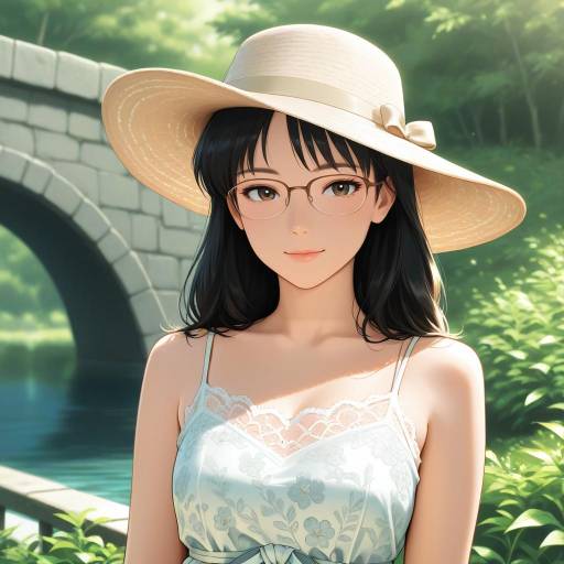 Elegant Portrait of a Ghibli Character Elegant Portrait of a Ghibli Character