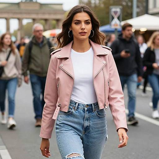 Hourglass Woman in Modern Streetwear