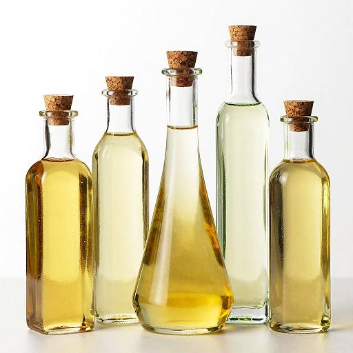 Glass Bottles Filled with Oils
