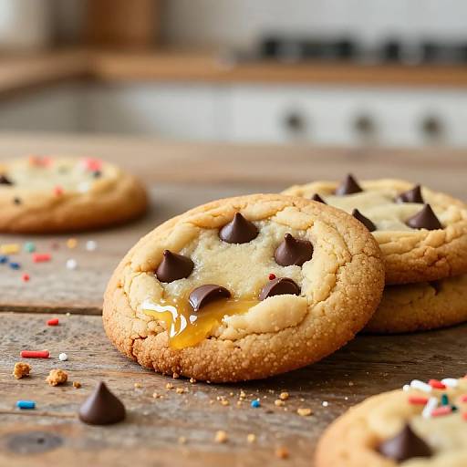 Freshly Baked Crumbl Cookies Cozy Scene