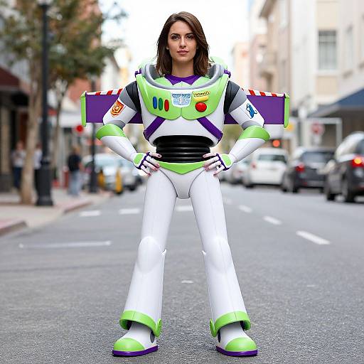 Woman in Buzz Lightyear Costume