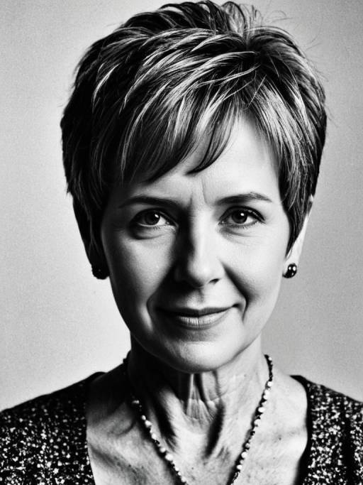 Elegant Older Woman with Pixie Haircut