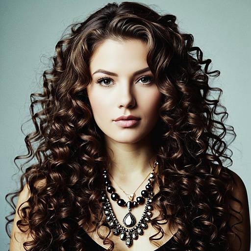 Realistic Portrait of a Girl with Long Hair