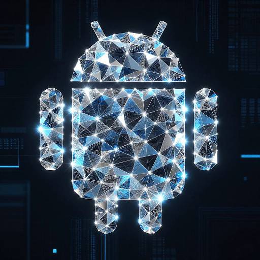 Polygonal Android in Digital Matrix