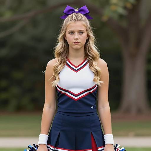 Realistic Riverdale Cheerleader in Action