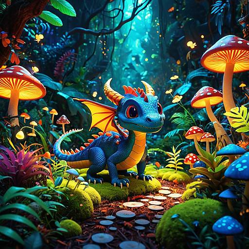 Pixar-Style Dragon Adventure in Jungle