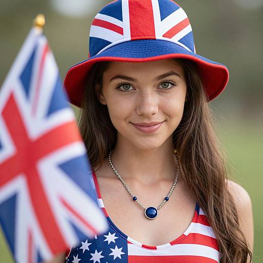 Australian-American Flag Costume Girl