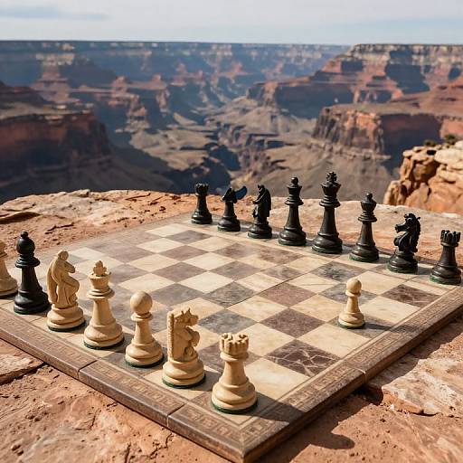 Ancient Sentient Chessboard in Canyon