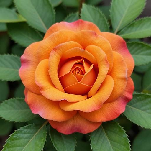 Vibrant Orange Gradient Rose Brooch