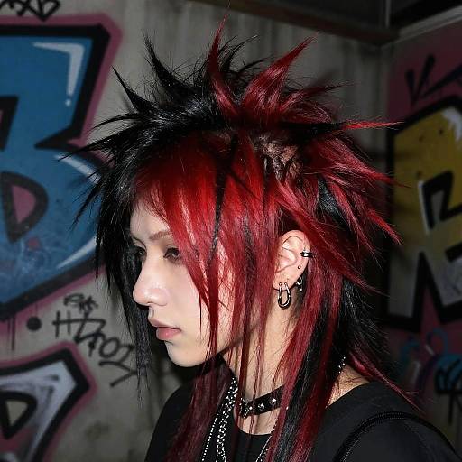 Emo Punk Rock Portrait in Graffiti Room