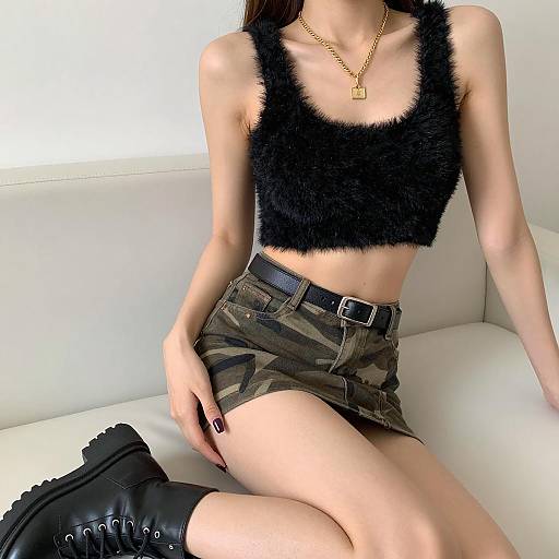 Stylish Portrait of Trendy Fashion Woman