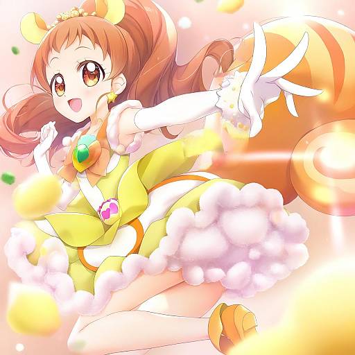 Illustration of Arisugawa himari, kirakira precure a la mode in the style of Choco chip