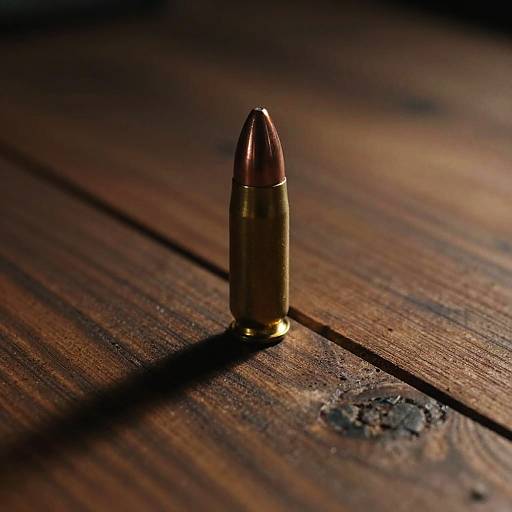 Close-Up of Bullet in Wood