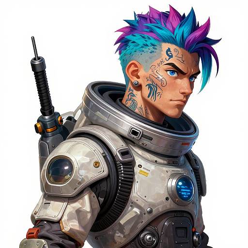 Cyberpunk Space Suit RPG Character