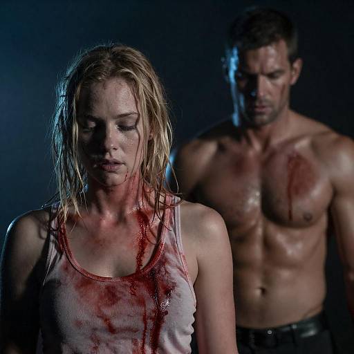 Intense Portrait of Distress and Violence